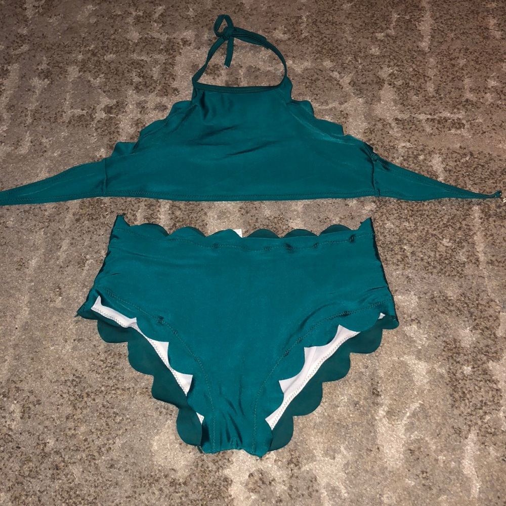 dark green/blue bikini set